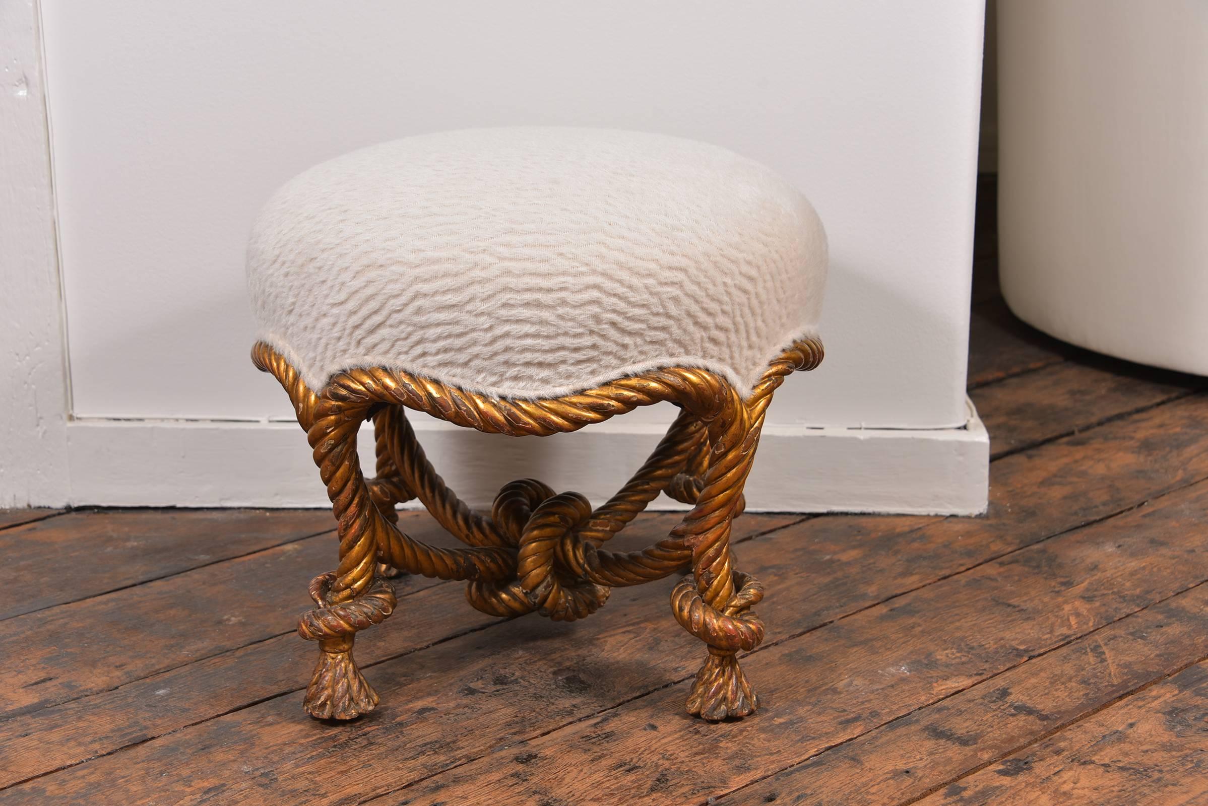 French Fournier Rope Stool For Sale