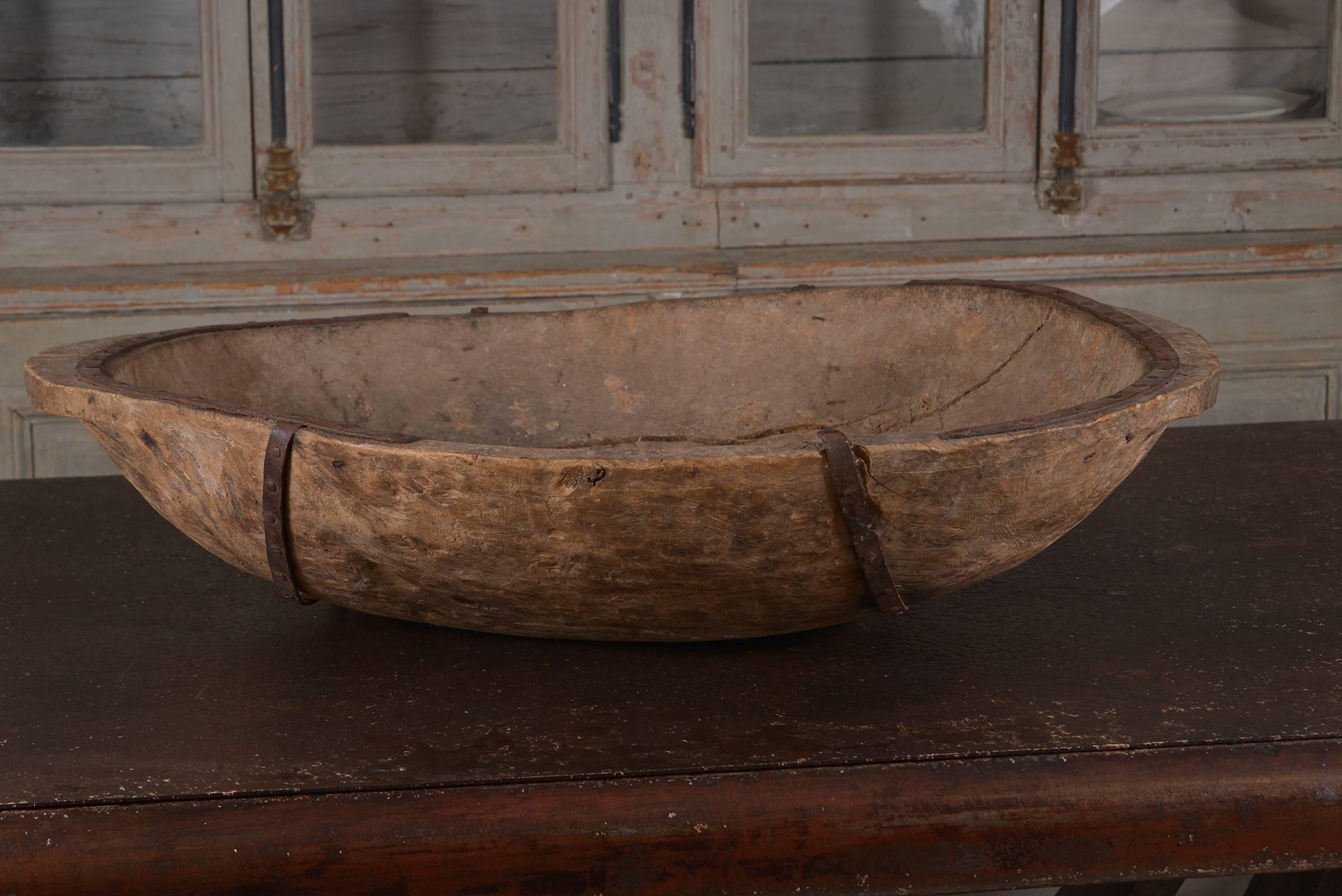 19th Century Large Primitive Bowl For Sale
