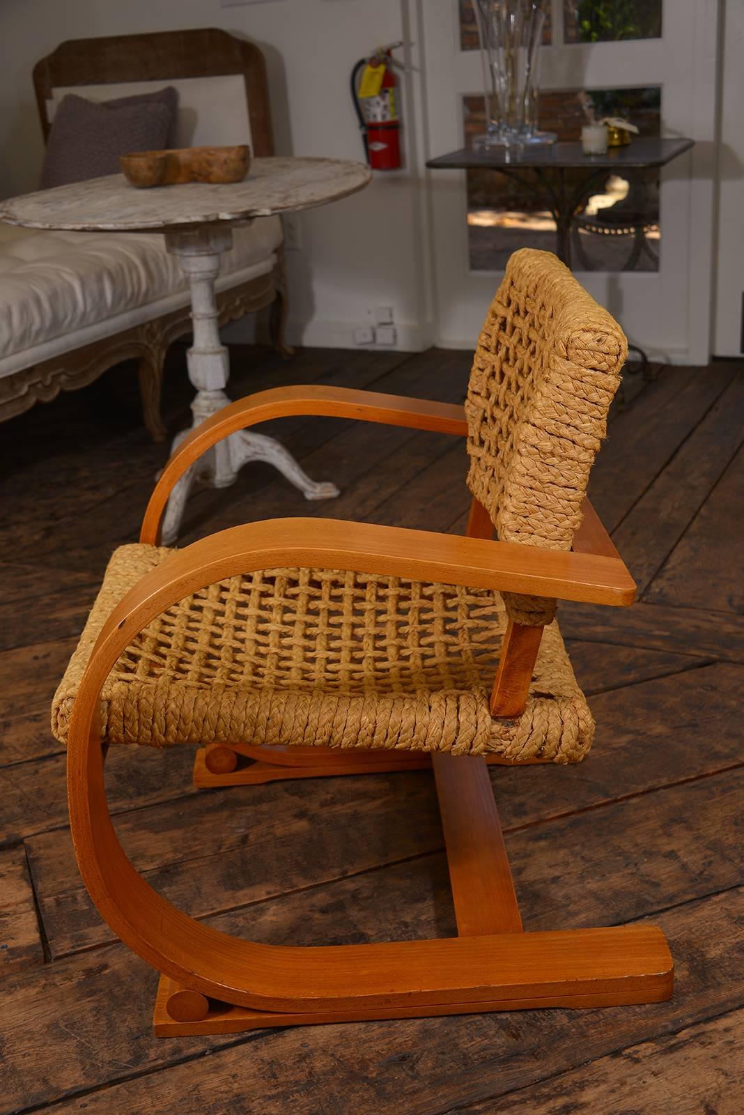 20th Century Audoux-Minet, Rope Chairs
