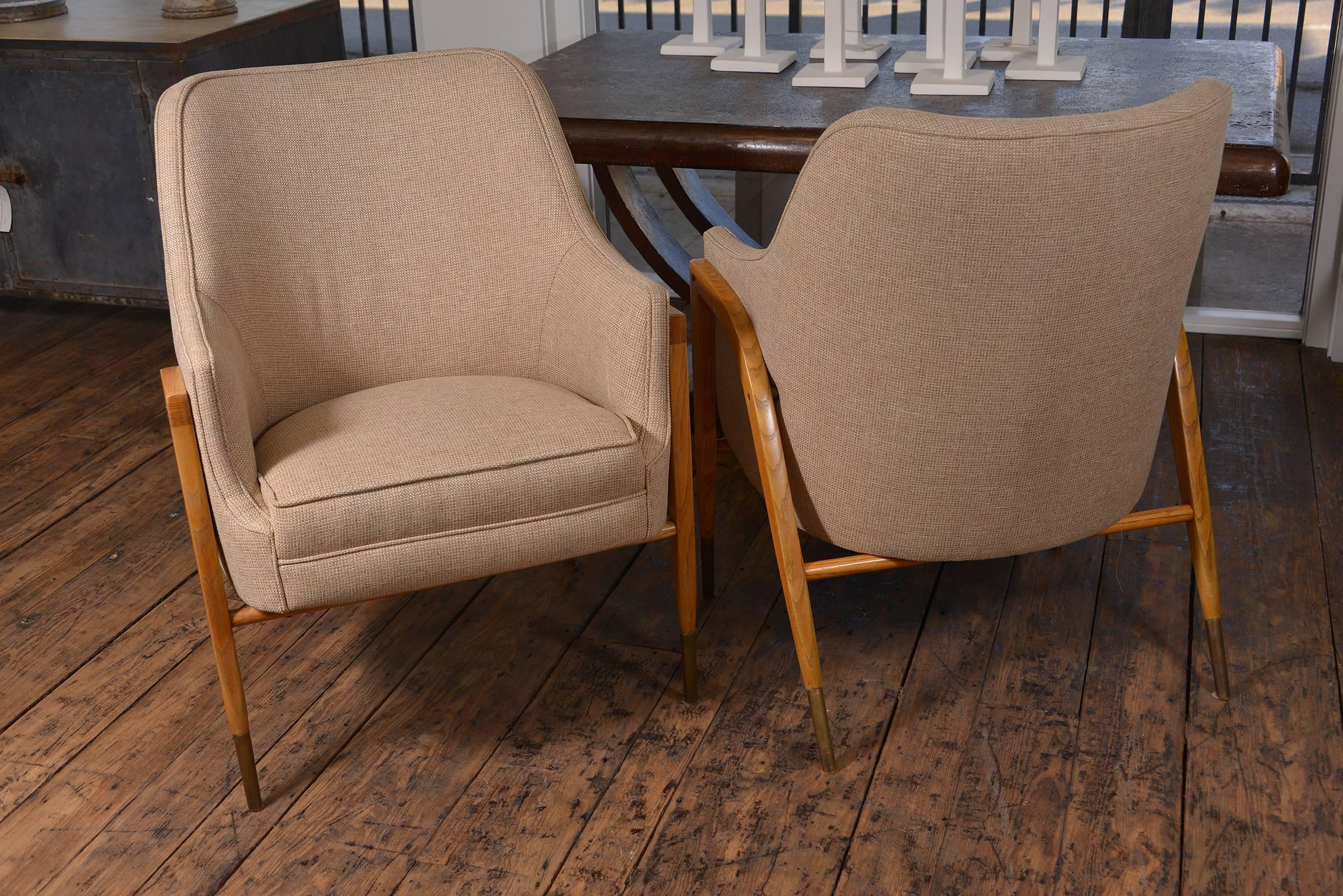 Rare Pair of Model # 5510 Armchairs by Edward Wormley for Dunbar 2