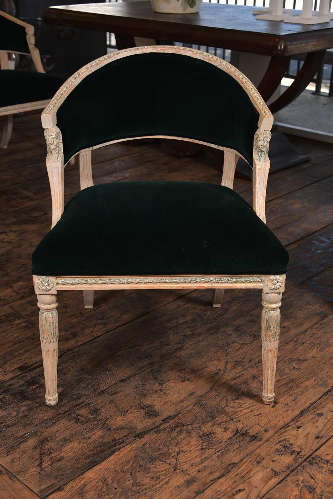 Swedish Gustavian Barrel Back Chairs For Sale 3