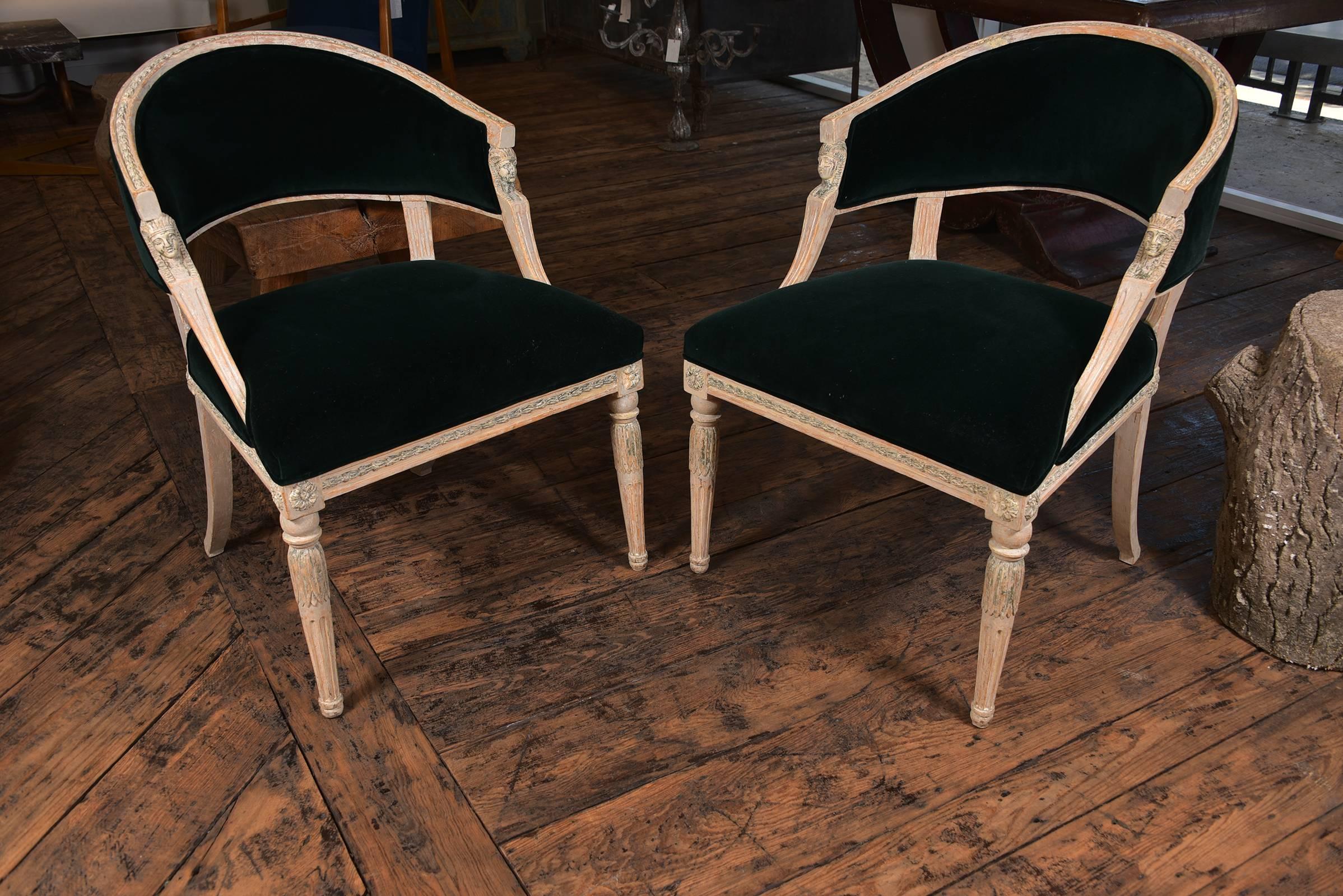 Swedish Gustavian Barrel Back Chairs For Sale 2