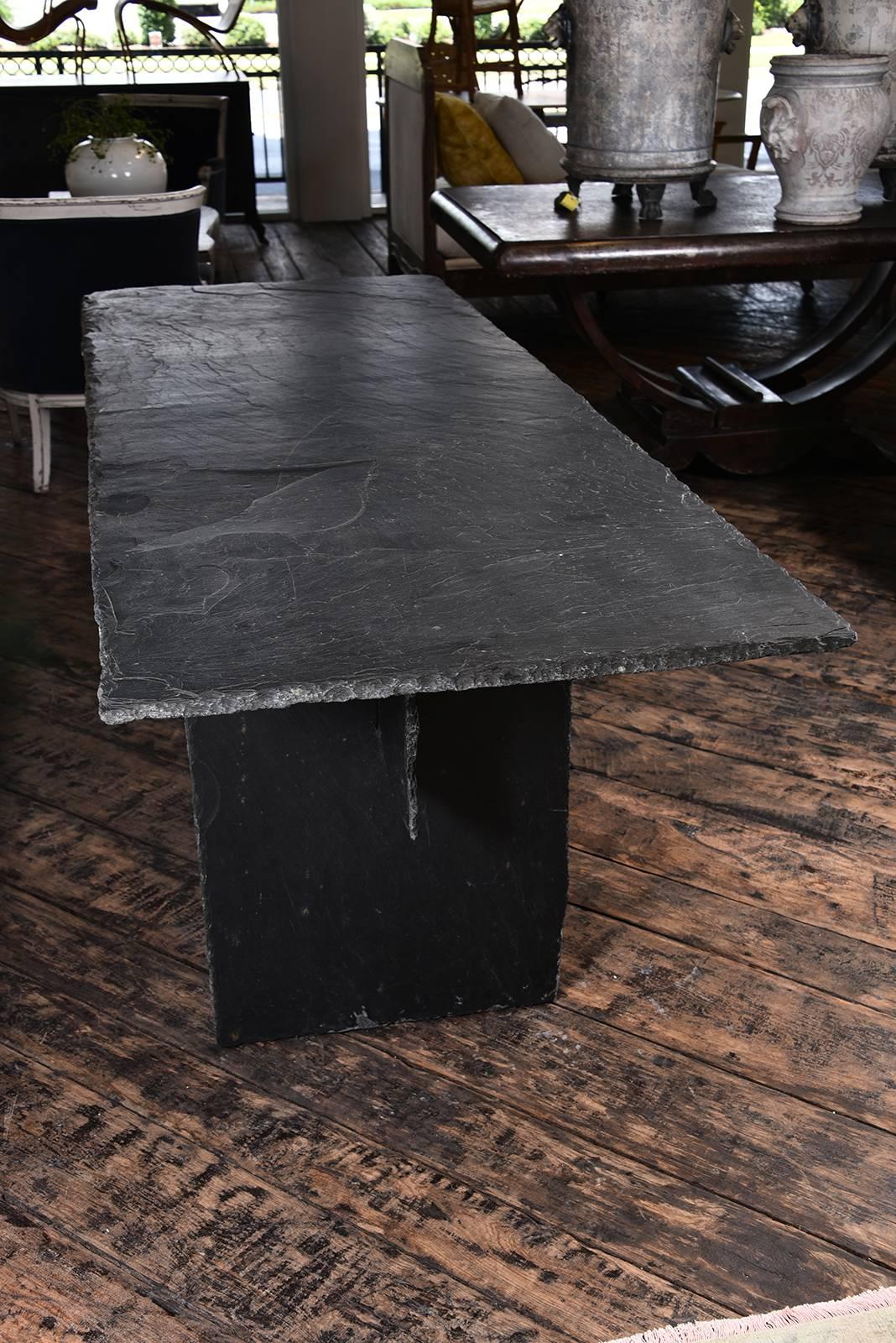 Antique Slate Table In Good Condition In Houston, TX