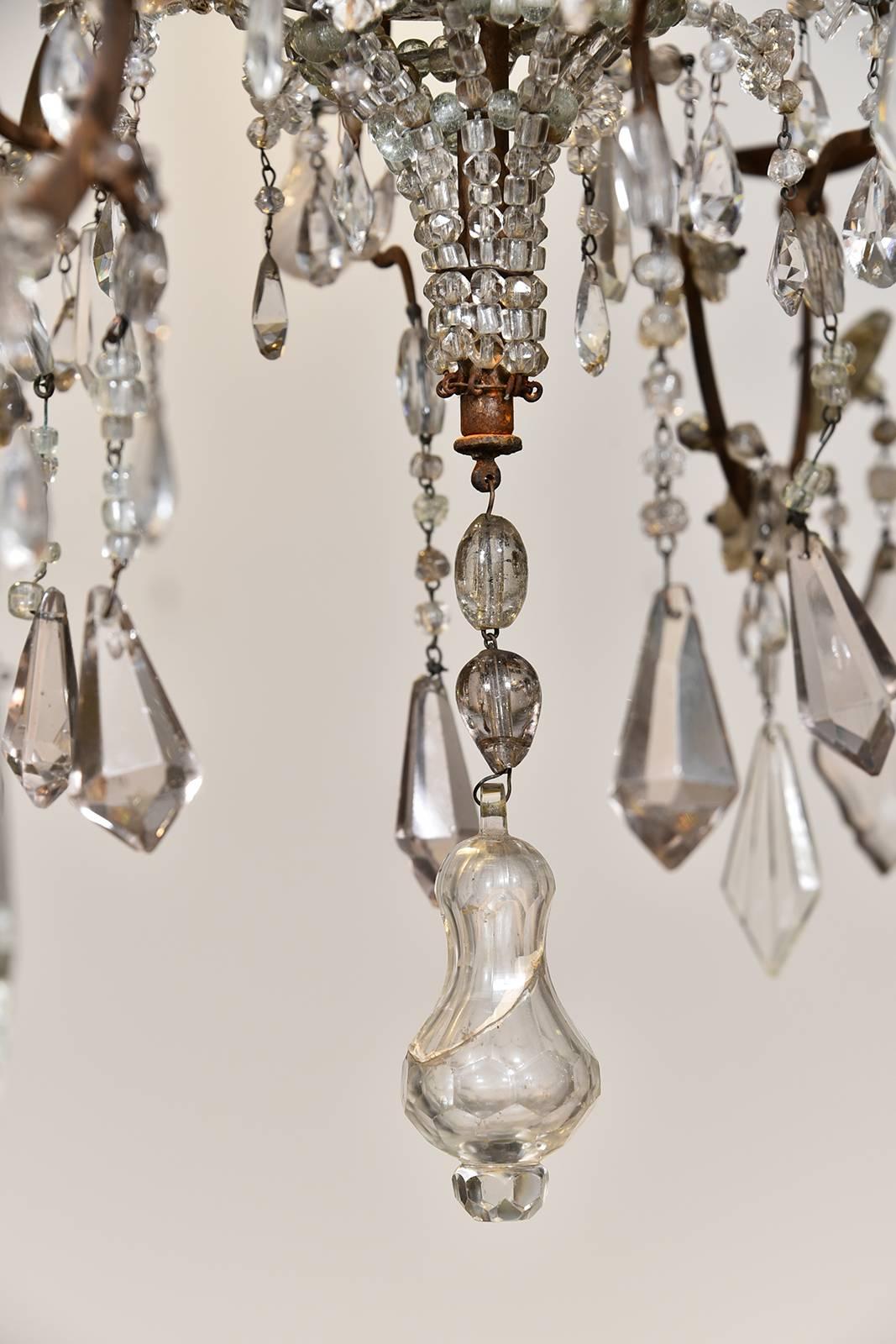 19th Century Italian Crystal Chandelier