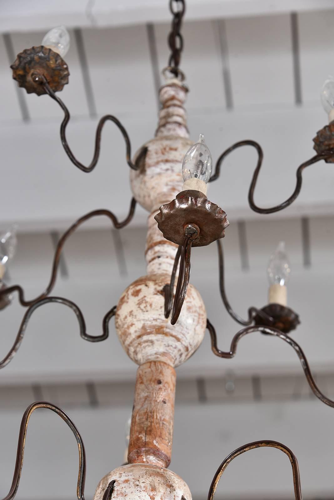 Early 19th Century, Swedish Wood Chandelier 2