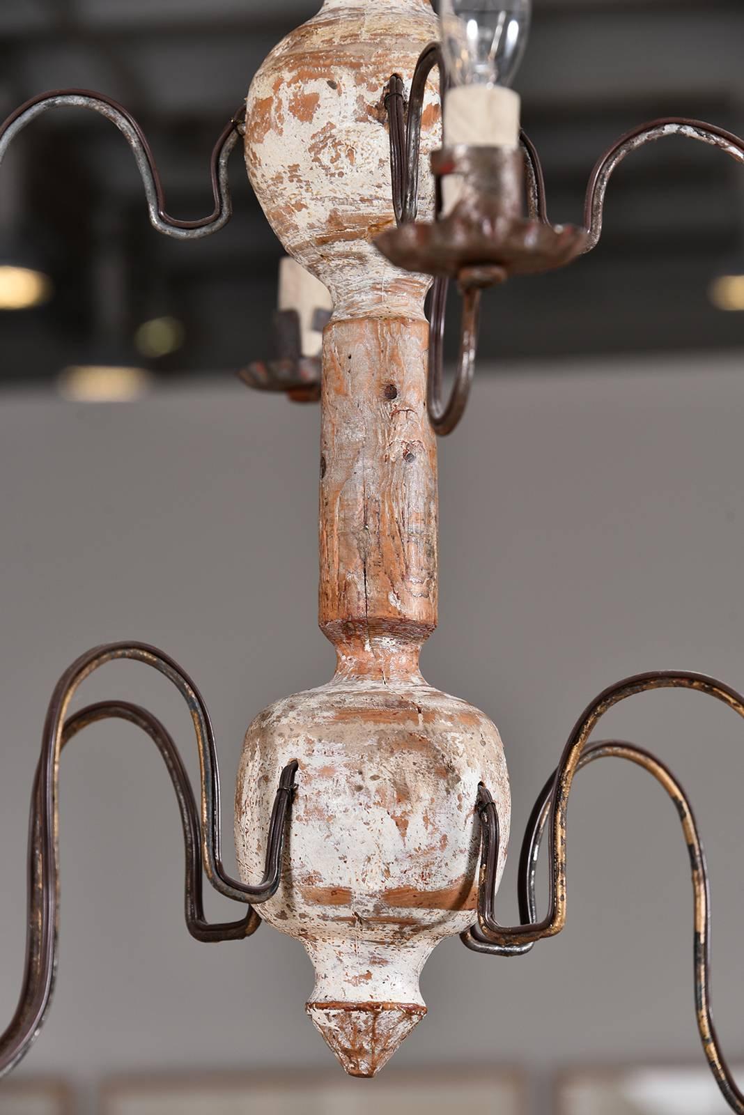 Early 19th Century, Swedish Wood Chandelier 3