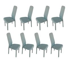 Set of Eight Italian Leather Dining Chairs 10