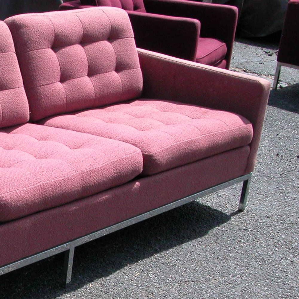 Sofá de tres plazas Knoll Vintage de mediados de siglo de 90 pulgadas en Bueno estado para la venta en Pasadena, TX