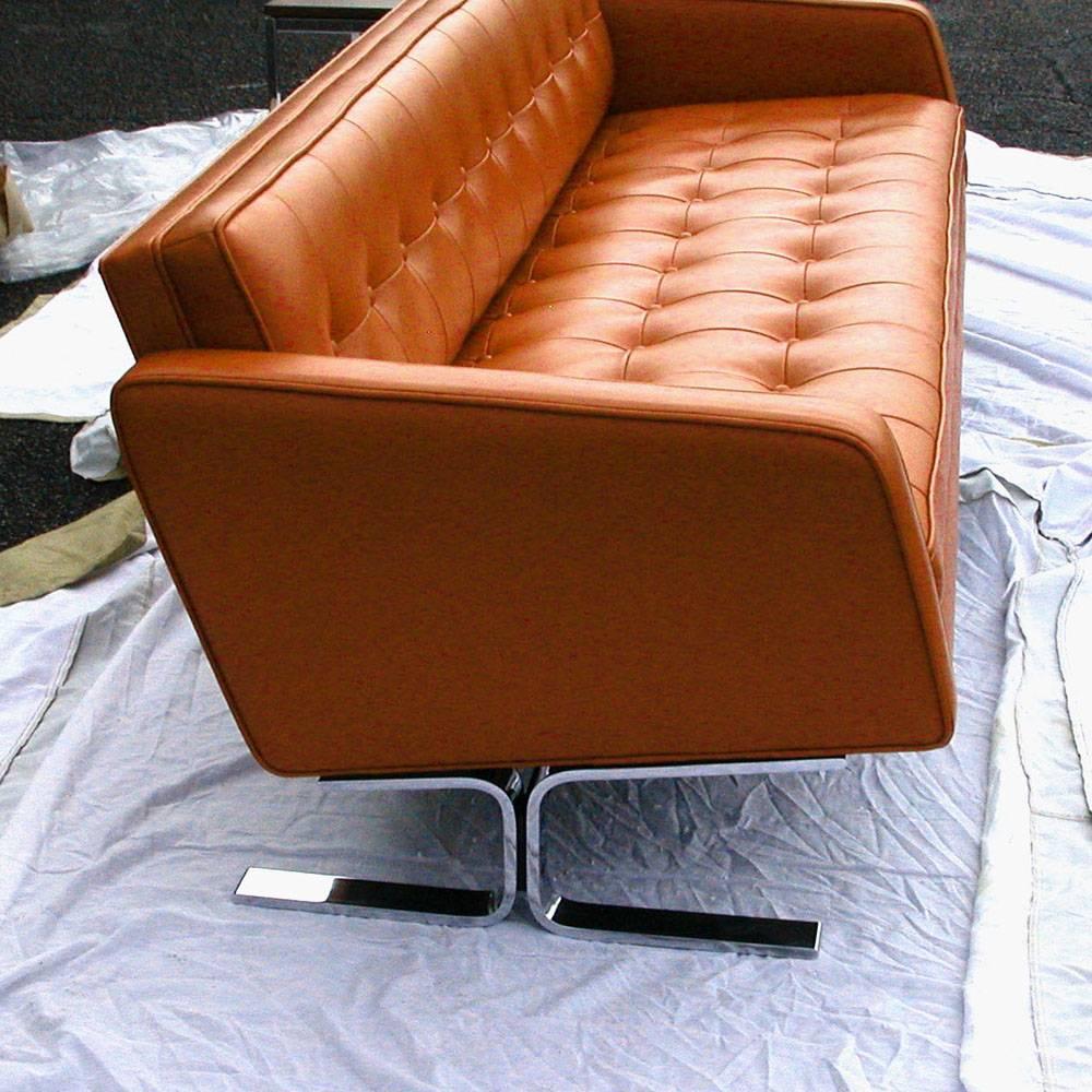 vintage orange couch