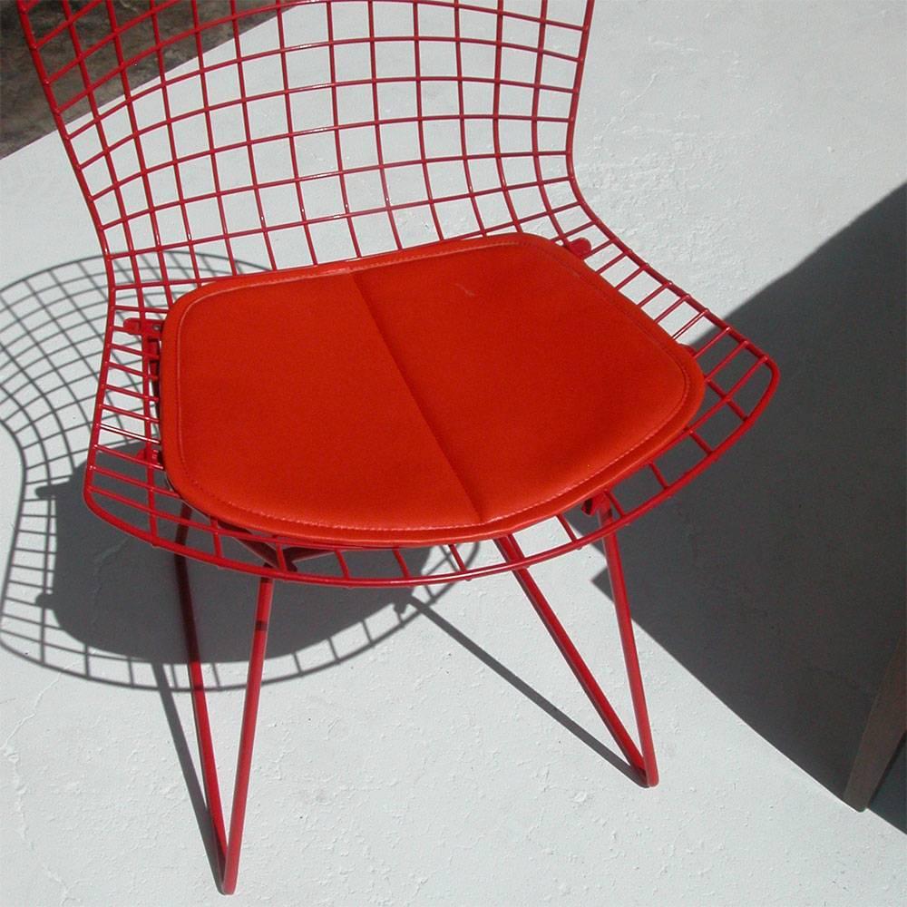 Vintage Mid-Century Knoll Bertoia Side Chair Orange (MR15028) In Good Condition In Pasadena, TX