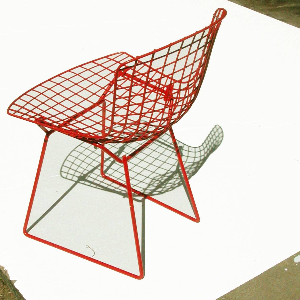 Mid-Century Modern Vintage Mid-Century Knoll Bertoia Side Chair Orange (MR15028)