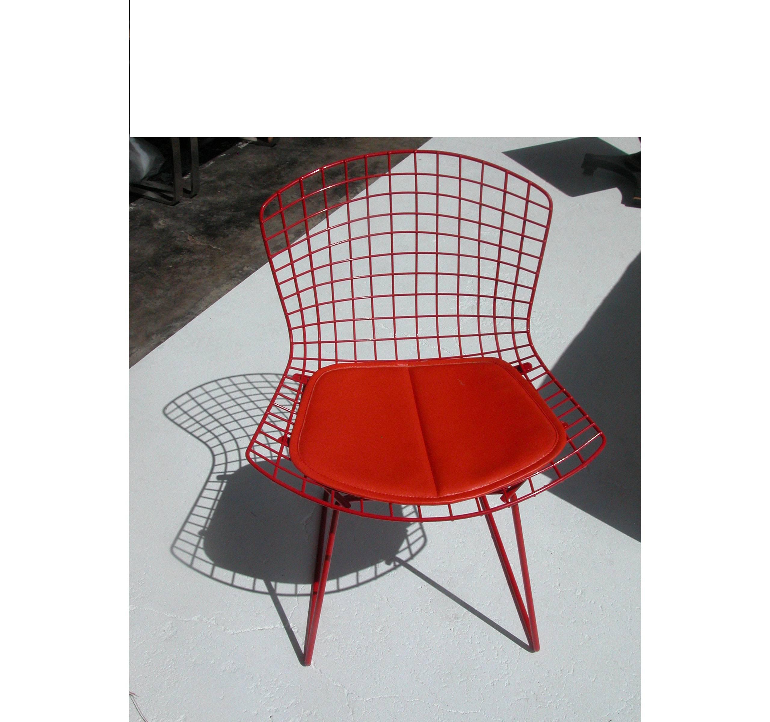 American Vintage Mid-Century Knoll Bertoia Side Chair Orange (MR15028)