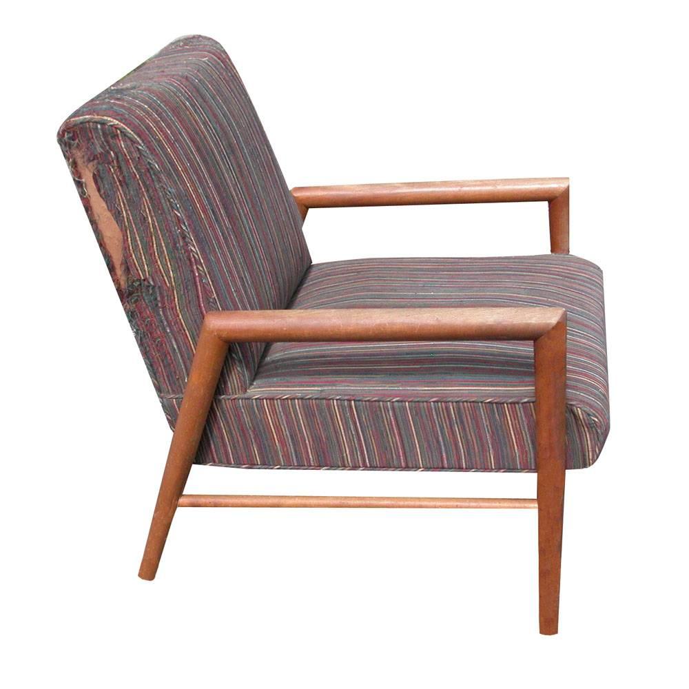 Vintage Leslie Diamond für Conant Ball Stuhl.

Klassischer Lounge-Sessel im Stil von TH Robsjohn Gibbings, um 1954.

Ahorn, restauriert.

Maße: 32.5