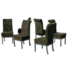 Six Retro Dia Style Dining Highback Chairs