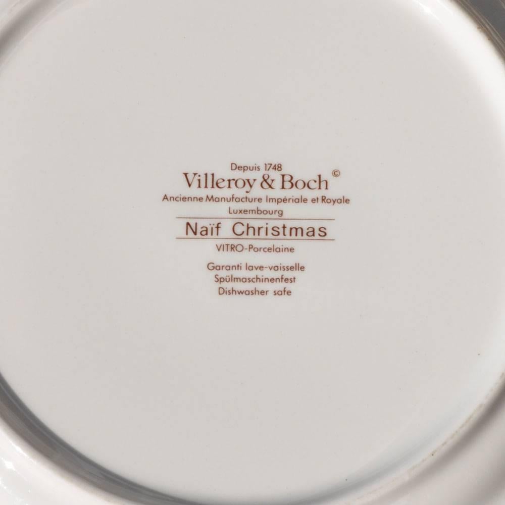 Luxembourgeois Vieille assiette de Noël Naif de Villeroy & Boch
