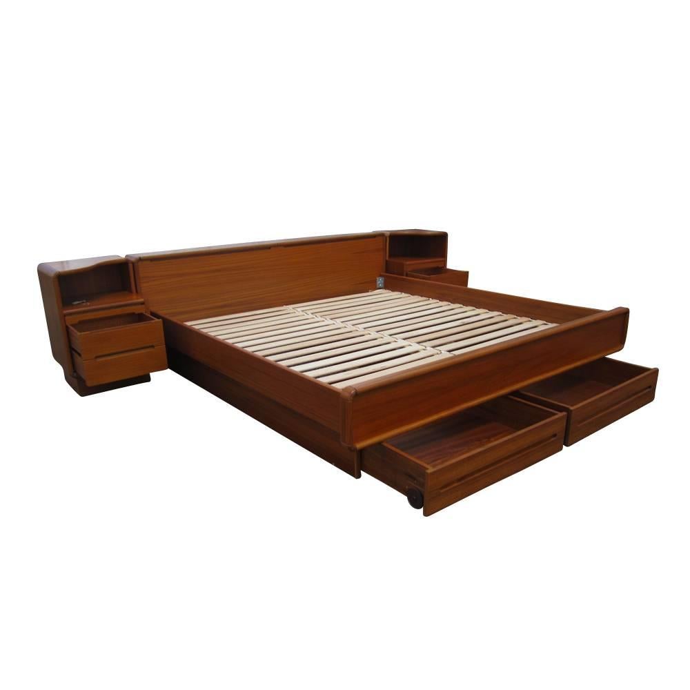 danish teak platform bed