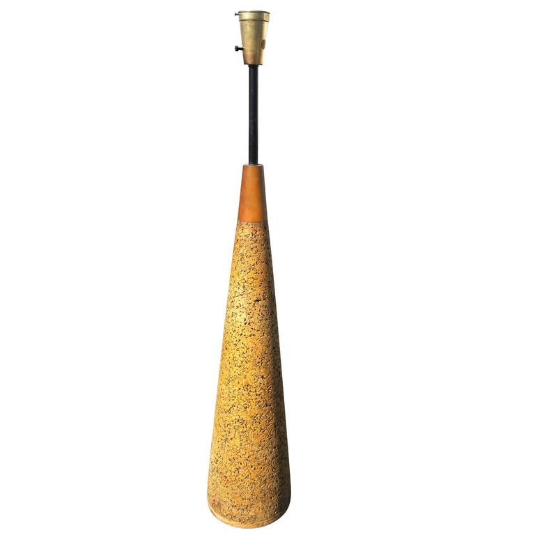 Vintage Miller MidCentury Cork Floor Lamp 'MR14775' at 1stDibs floor