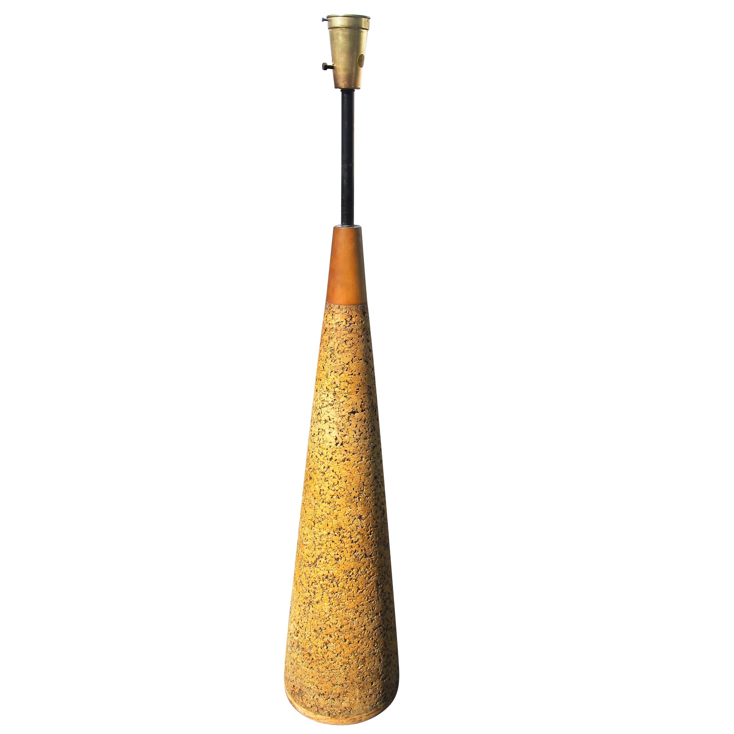 American Vintage Miller Mid-Century Cork Floor Lamp 'MR14775'