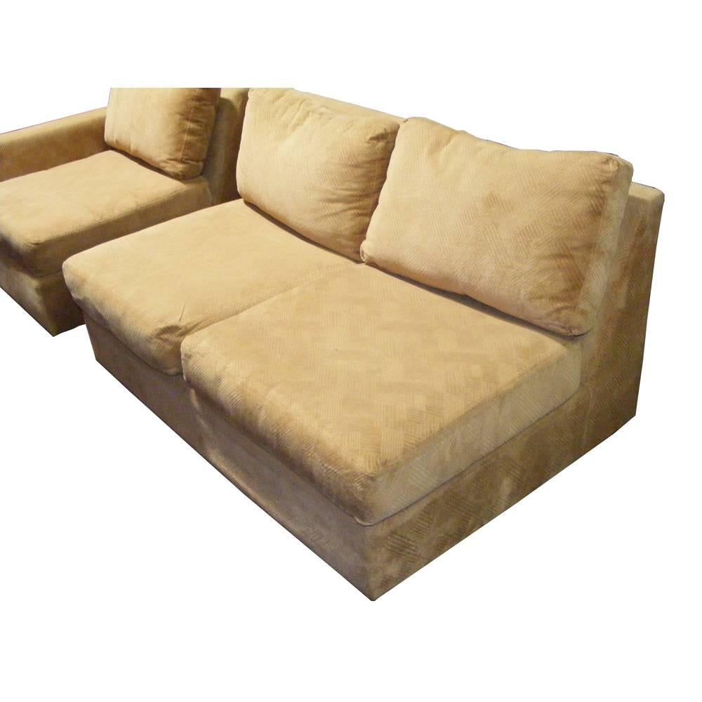 Vintage Milo Baughman Thayer Coggin Sectional Sofa In Good Condition In Pasadena, TX