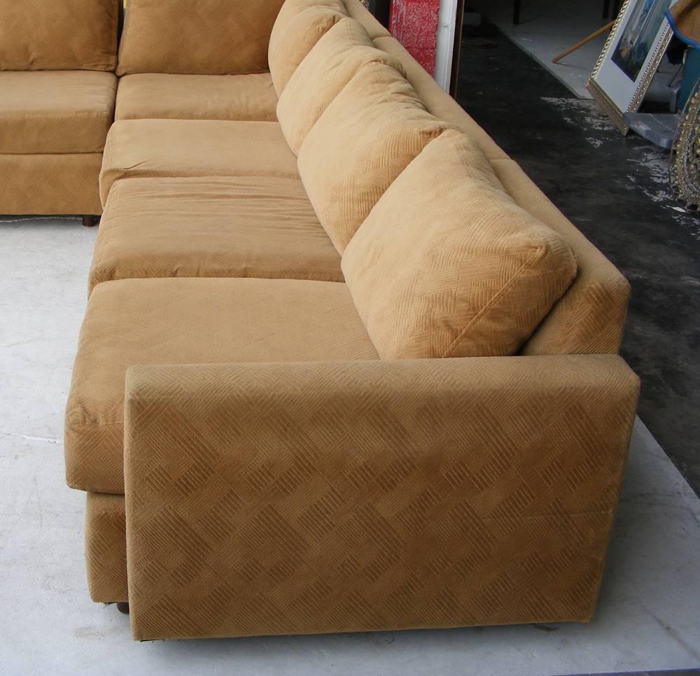 Fabric Vintage Milo Baughman Thayer Coggin Sectional Sofa