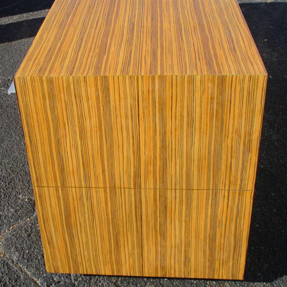 Late 20th Century Vintage Mid-Century Zebrawood Credenza