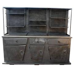 Postmodern Metal Breakfront Display Cabinet