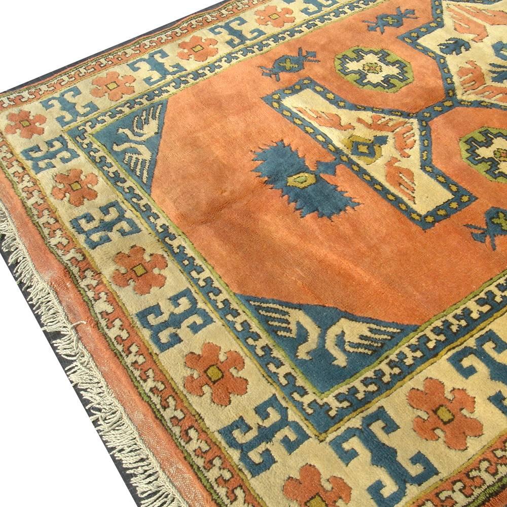 Hand-Woven Handwoven Turkey Yenkoy Rug For Sale