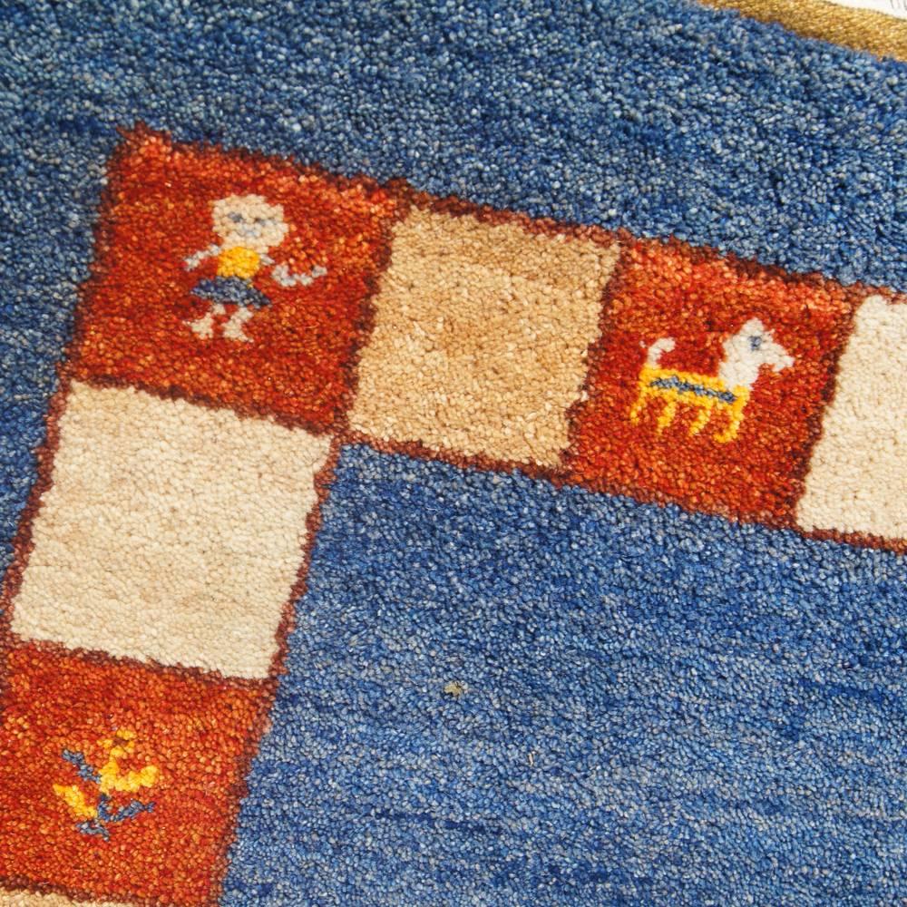 Hand-Knotted India Gabbeh Rug 1