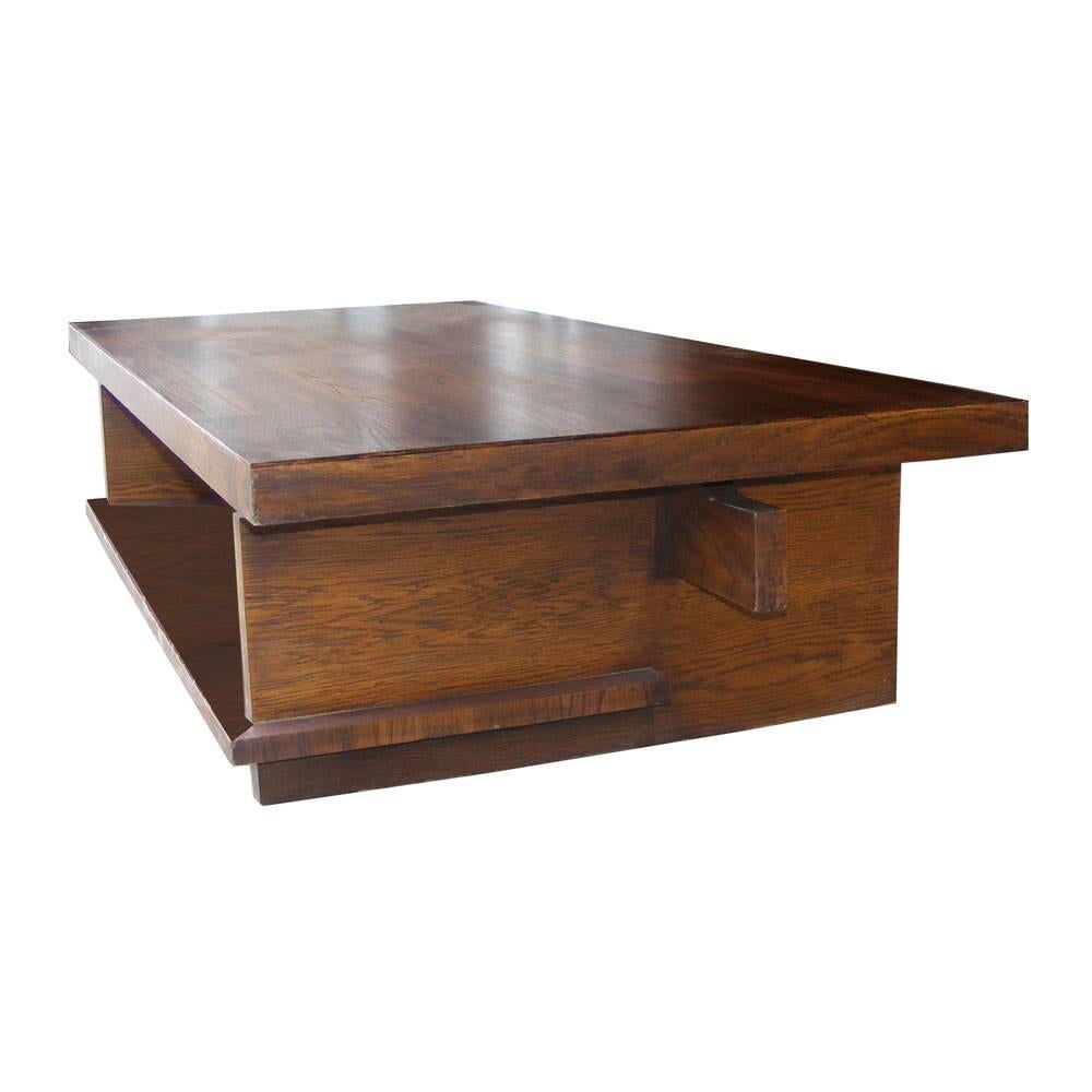 lane mid century walnut coffee table