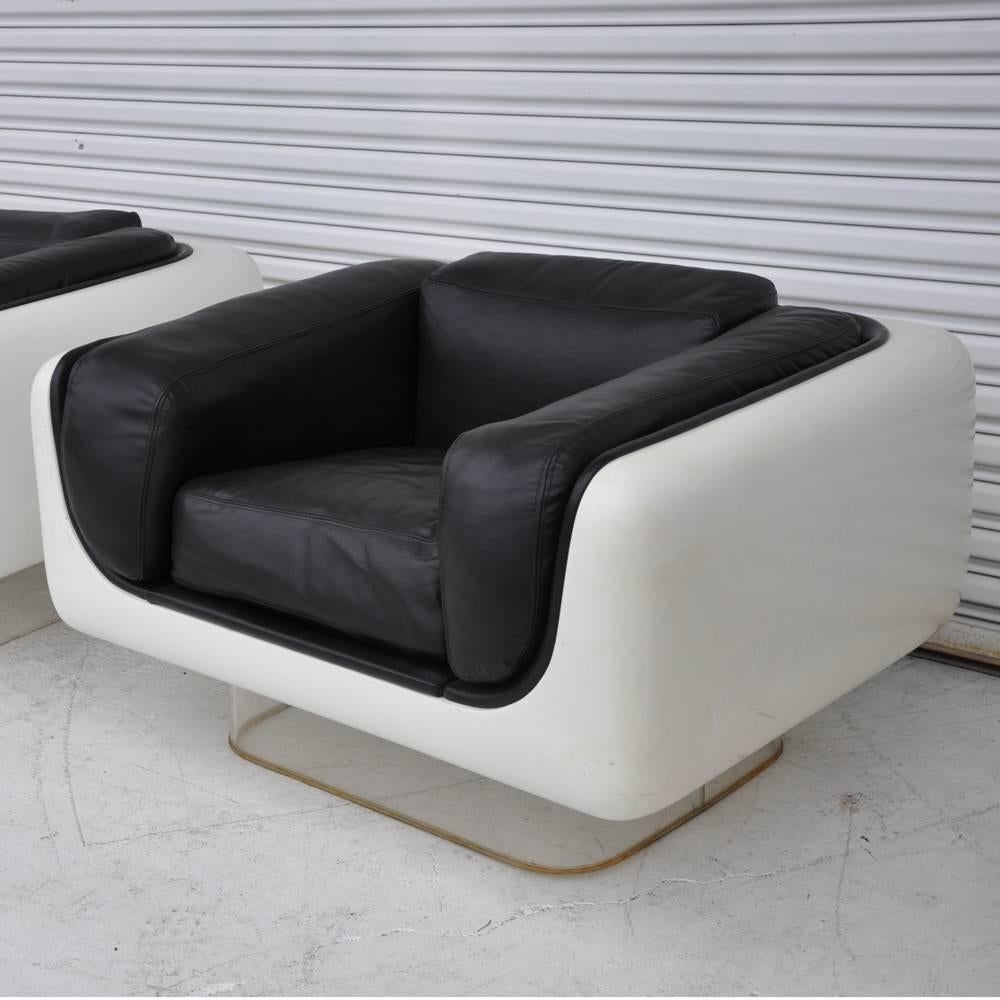 Mid-Century Modern Pair of Vintage Mid-Century Andrus Steelcase Soft Seating Lounge Chairs