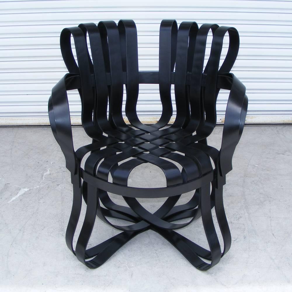 Modern Knoll Frank Gehry Cross Check Armchair (MR15248) In Good Condition In Pasadena, TX