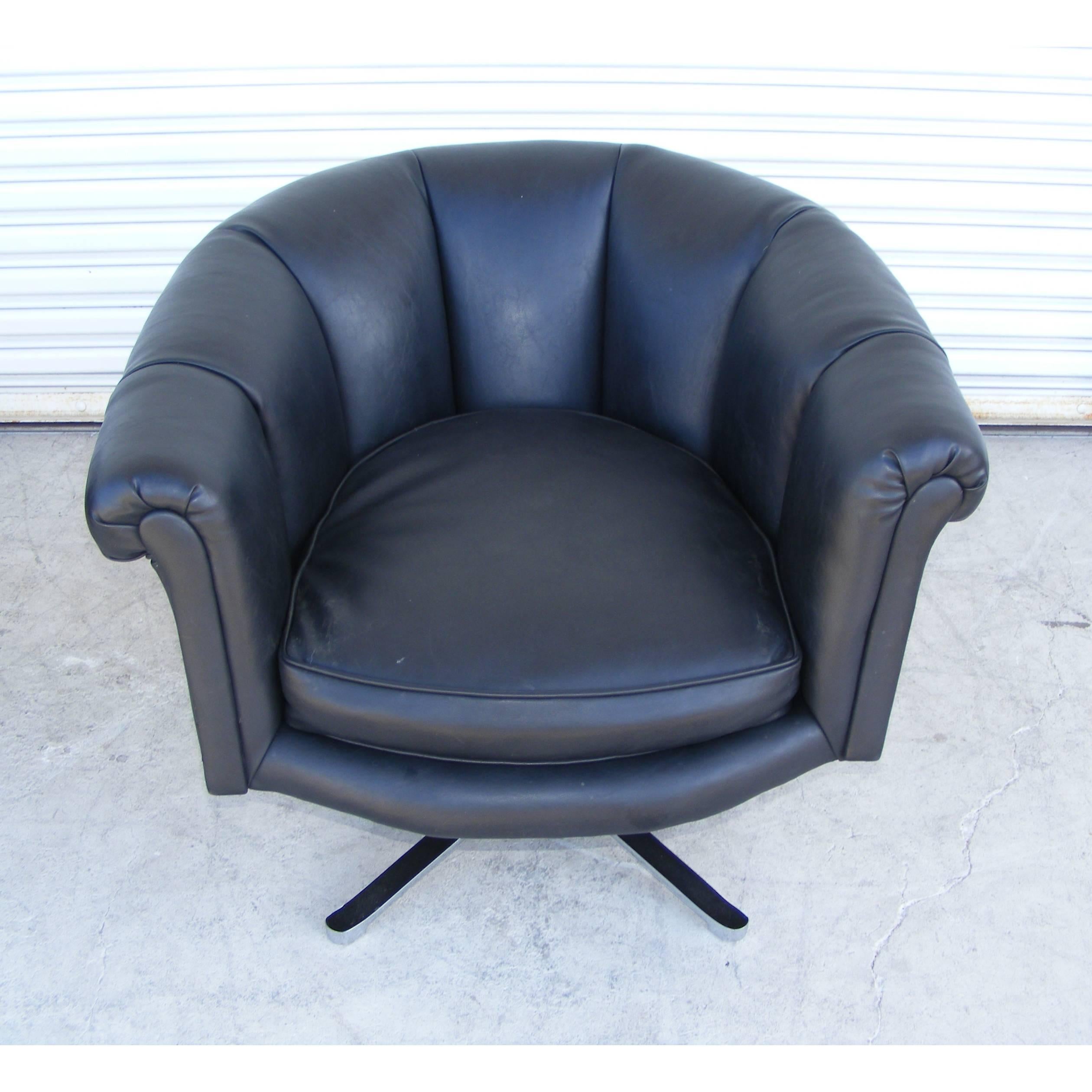 Paar Vintage-Loungesessel von Nicos Zographos aus der Mitte des Jahrhunderts im Zustand „Gut“ im Angebot in Pasadena, TX