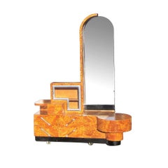 Early Vintage Italian 1920s-1930s Art Deco Vanity by C-Bertero