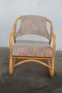 Poltrone in bambù imbottite in stile boho chic