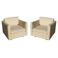 Pair of Lounge Chairs By Dunbar