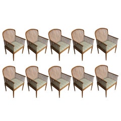 Ten Davis Allen for Knoll Oak Exeter Chairs