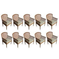 Ten Davis Allen for Knoll Oak Exeter Chairs