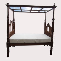 Vintage Indian Bed with Canopy