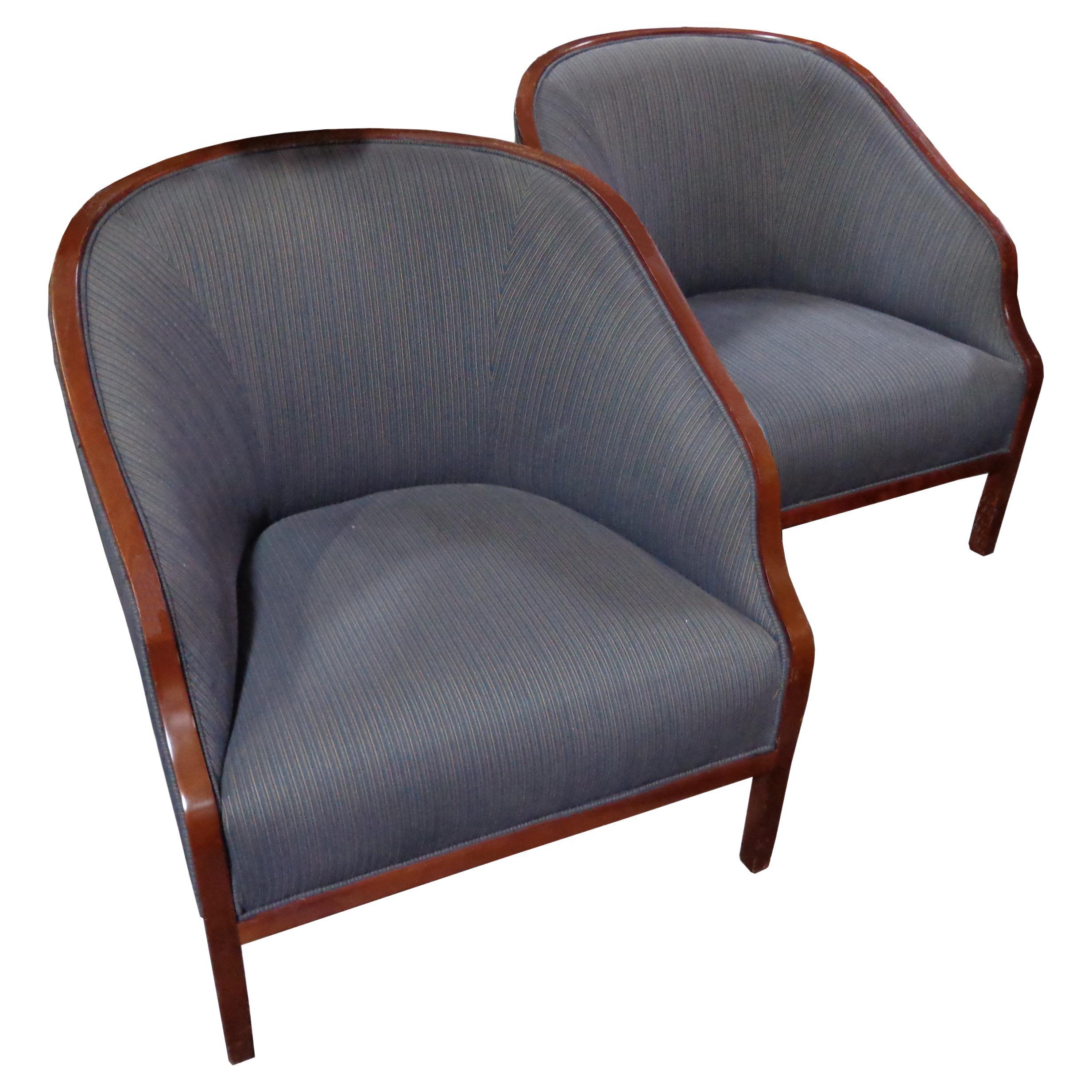 Pair of Ward Bennett Geiger Lounge Chairs