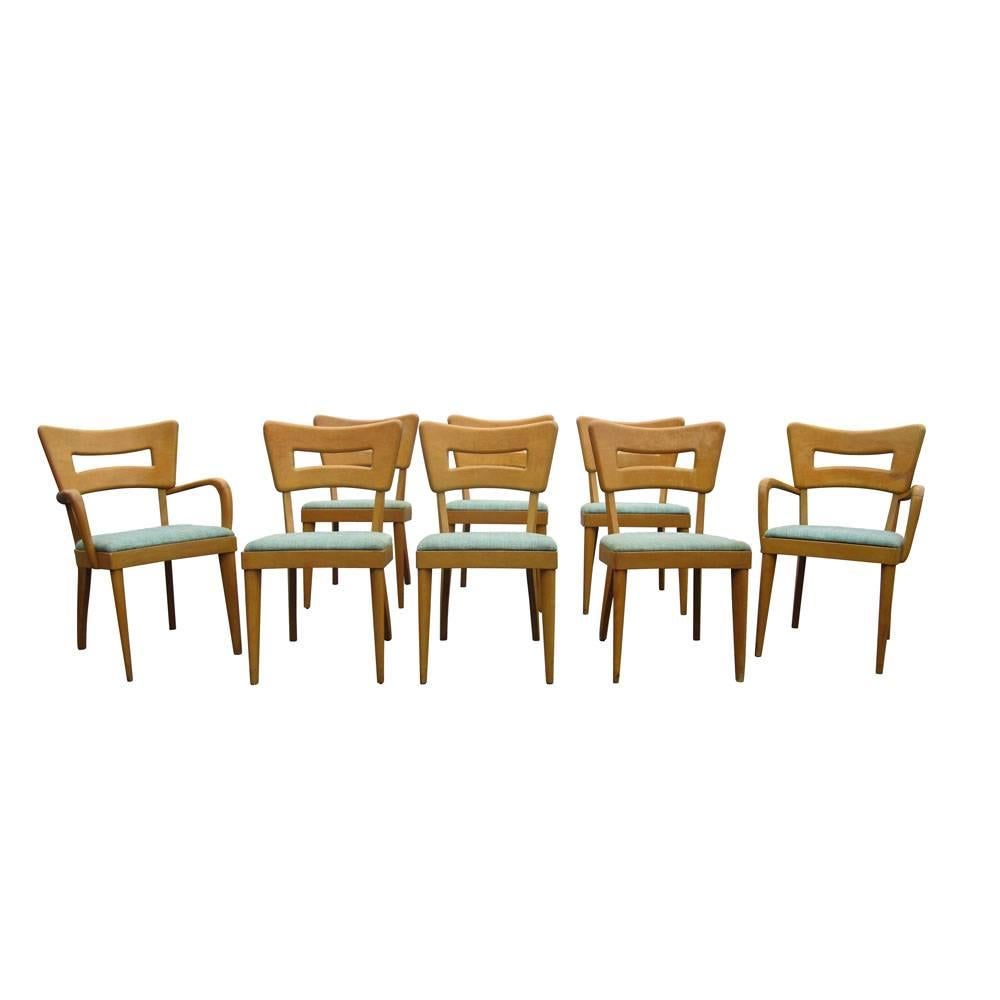 Set of Eight Vintage Heywood Wakefield Dogbone Chairs