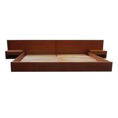 Danish King-Size Vintage Midcentury Platform Bed