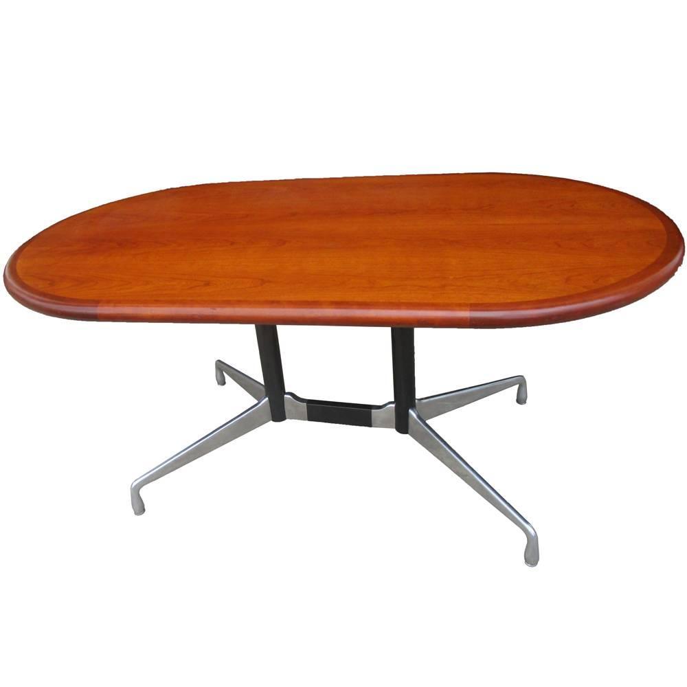 Vintage Herman Miller Table or Desk with Walnut Top at 1stdibs