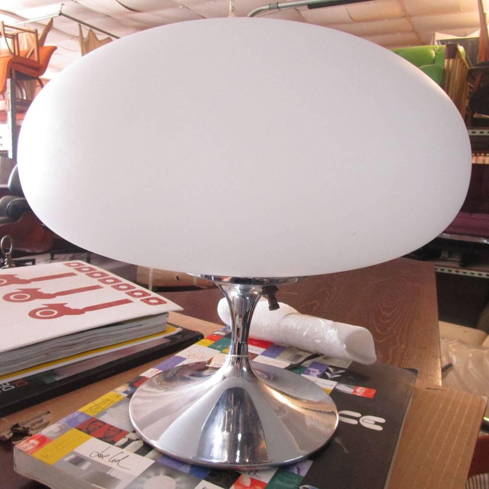 Mid-Century Modern Vintage Brushed Aluminum Mushroom Lamp by Bill Curry for Laurel