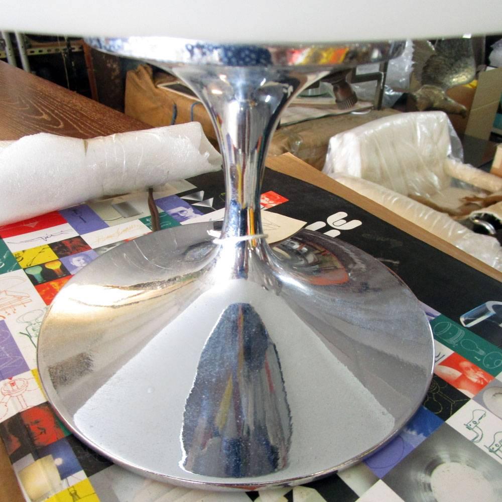 Vintage mid century brushed aluminum mushroom lamp by Bill Curry for Laurel Lamp Company. Simple and Original
