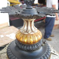 Vintage Brass Moroccan Chandelier with Filigree Detailing