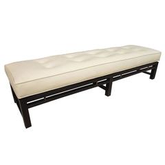 Vintage Edward Wormley leather Bench for Dunbar 4