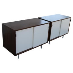 Knoll Leather Handle Cabinets