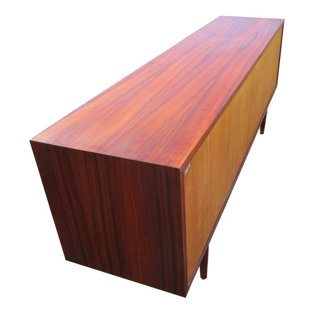 20th Century Vintage Midcentury Ib Kofod-Larsen Brazilian Rosewood Credenza for Faarup For Sale