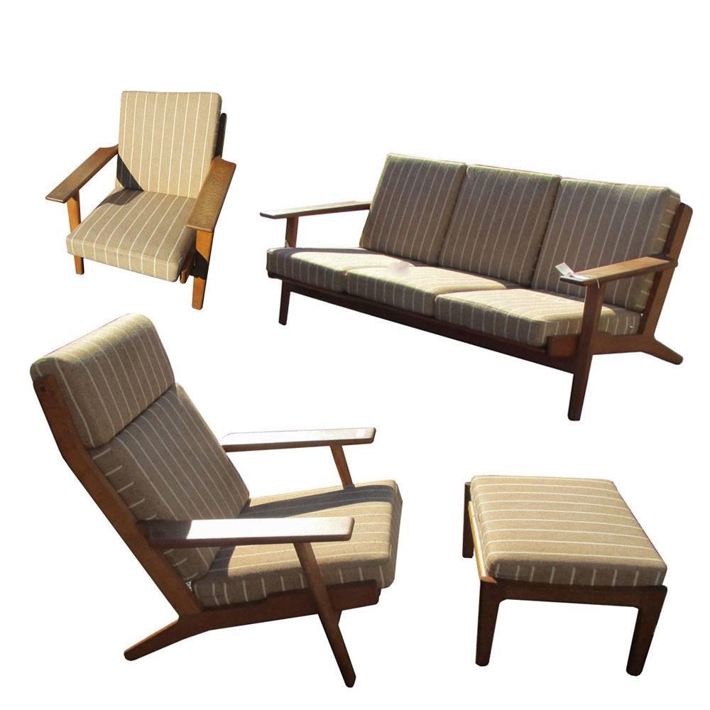 Mid-Century Modern Original Upholstery Hans Wegner Armchair or Lounge Chair for Getama