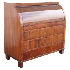 Escritorio Biedermeier de cilindro con cajones